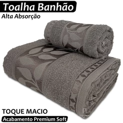 Kit Toalha de Banho e Rosto – Banhão – Grande Alta Absorção – Aura Valletex | 1 Banhão + 1 Rosto