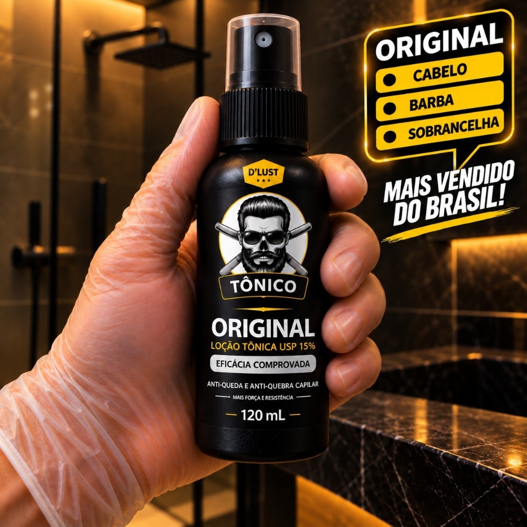 Tônico Crescimento Capilar, cabelo, barba e sobrancelha