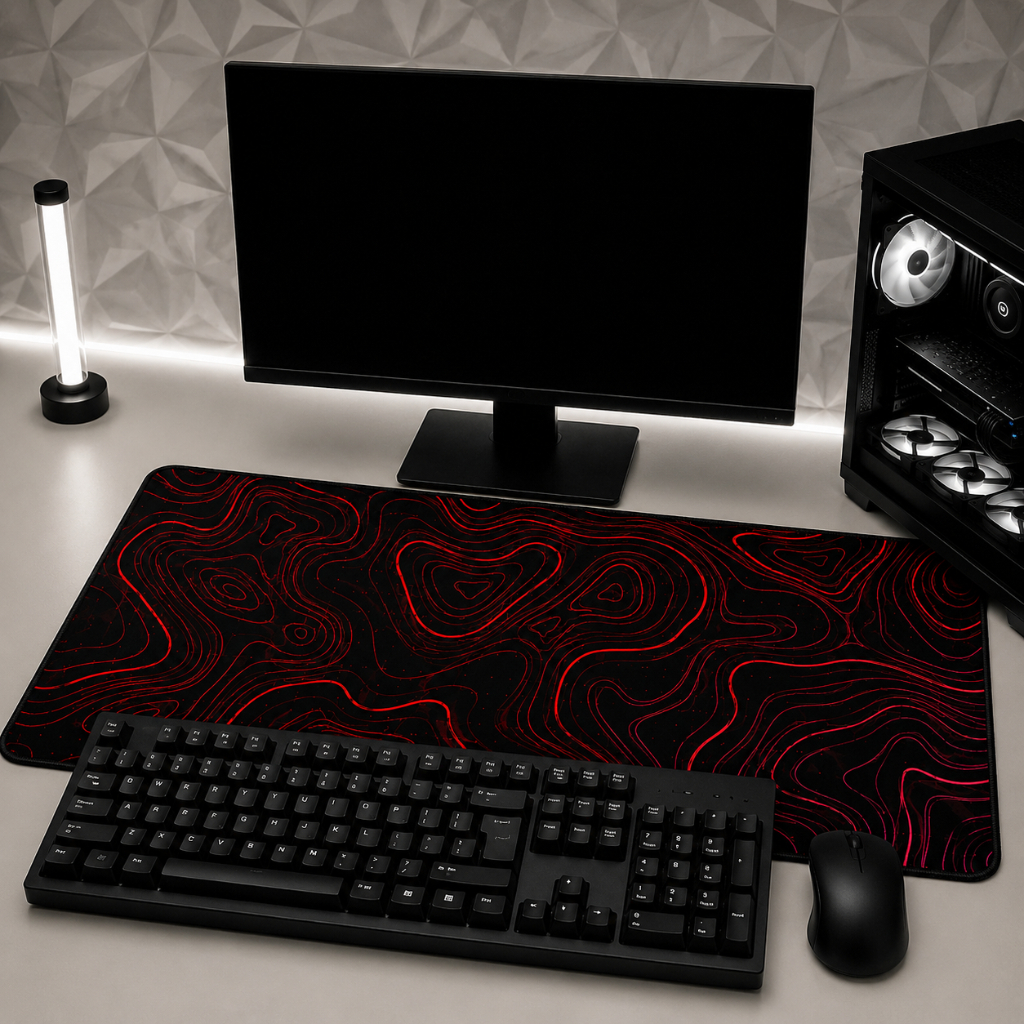 Mouse Pad Gamer Alta Precisão Antiderrapante Grande Base Emborrachada para Teclado e Mouse