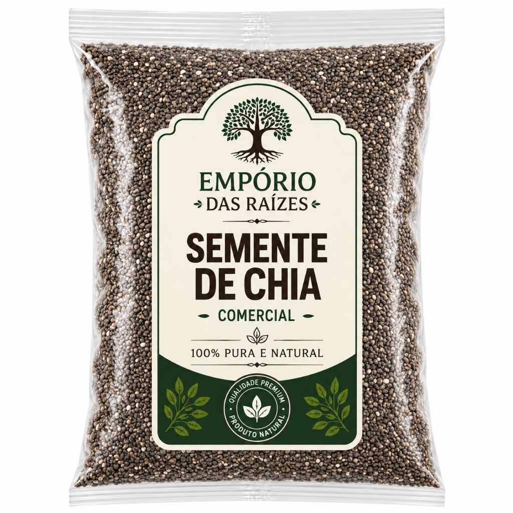 Semente de Chia 1Kg 100% Natural Sem Glúten e Vegano
