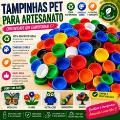 Tampinhas de Garrafas Pets para Artesanato
