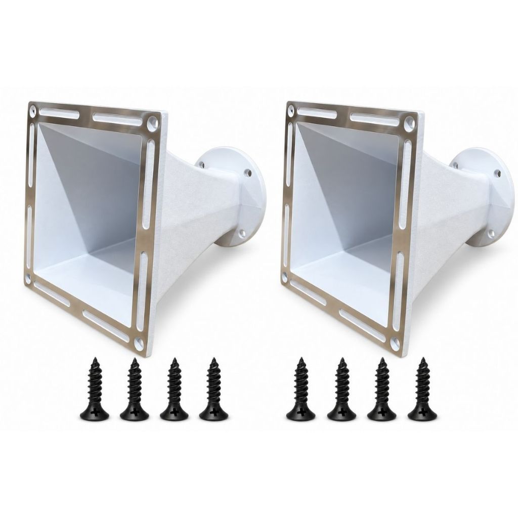 KIT 2 CORNETA BOCAL DE ALUMINIO CONE QUADRADO JARRÃO 2 POLEGADAS