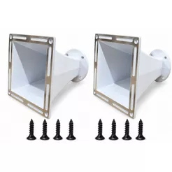 KIT 2 CORNETA BOCAL DE ALUMINIO CONE QUADRADO JARRÃO 2 POLEGADAS