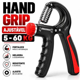 Hand Grip Ajustável 5 a 60kg Fortalecedor de Mãos Punho Antebraço Exercício Academia