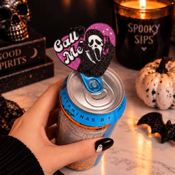 Abridor de Latinha com Chaveiro 3D Ghostface Protetor de Unhas para Latas Halloween Panico