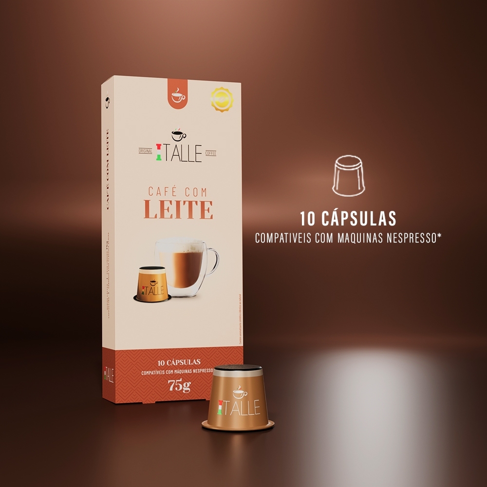Café com leite Capsula Nespresso 10 Capsulas Café Italle · foto 2