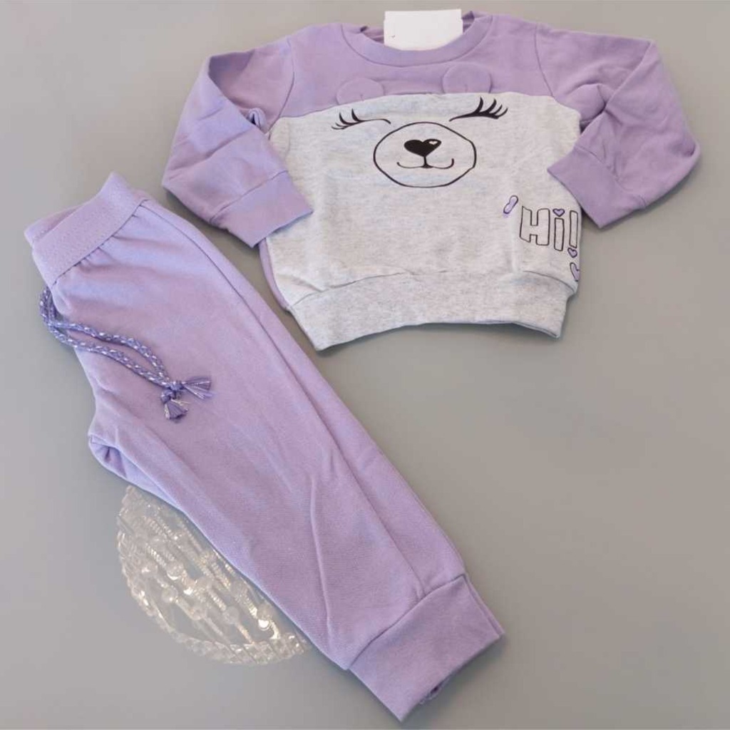 Conjunto Moletom Infantil Menina Blusa e Calça Inverno - Tam 1 ao 6