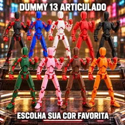Boneco Dummy 13 Articulado Montagem 3D Presente Criativo Criança Artistas Anatomia Stop Motion kit montado ou desmontado