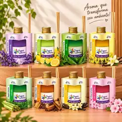 Aromatizador de Ambientes 250ml Difusor de Aromas com Varetas Perfume para Casa Escritório e Loja
