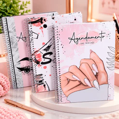Agenda / Caderno de agendamento, Lash Lift, Manicure, Nail Designer e Salão de Beleza