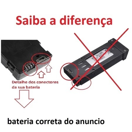 Ba_ te_ ria_ para Drone E88 / E88 Pro / E88 Max E99 / V8 K6 / K10 / K11 / K12 / K1 — imagem 2 de 2