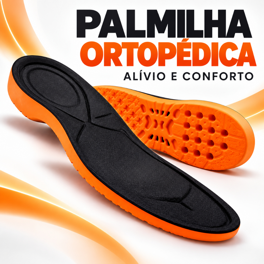 Palmilha Gel Ortopédica Silicone Macio Absorve Impacto Calcanhar Pés