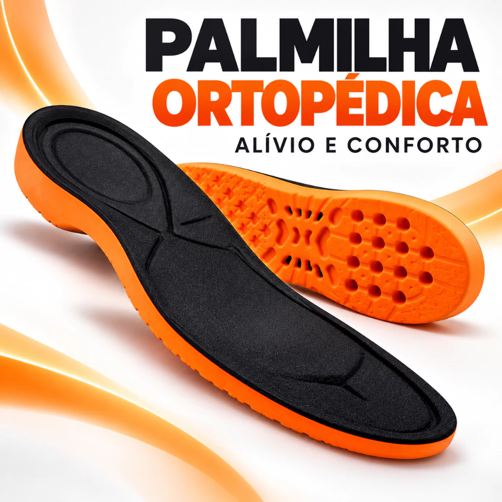 Palmilha Gel Ortopédica Silicone Macio Absorve Impacto Calcanhar Pés Cansados — imagem 1