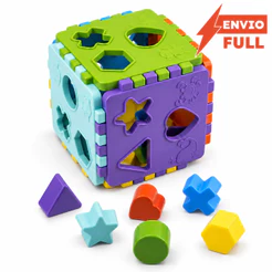 Cubo Grande Brinquedo Educativo Pedagógico Desenvolvimento Infantil - Certif. INMETRO | QUEEN SHOP