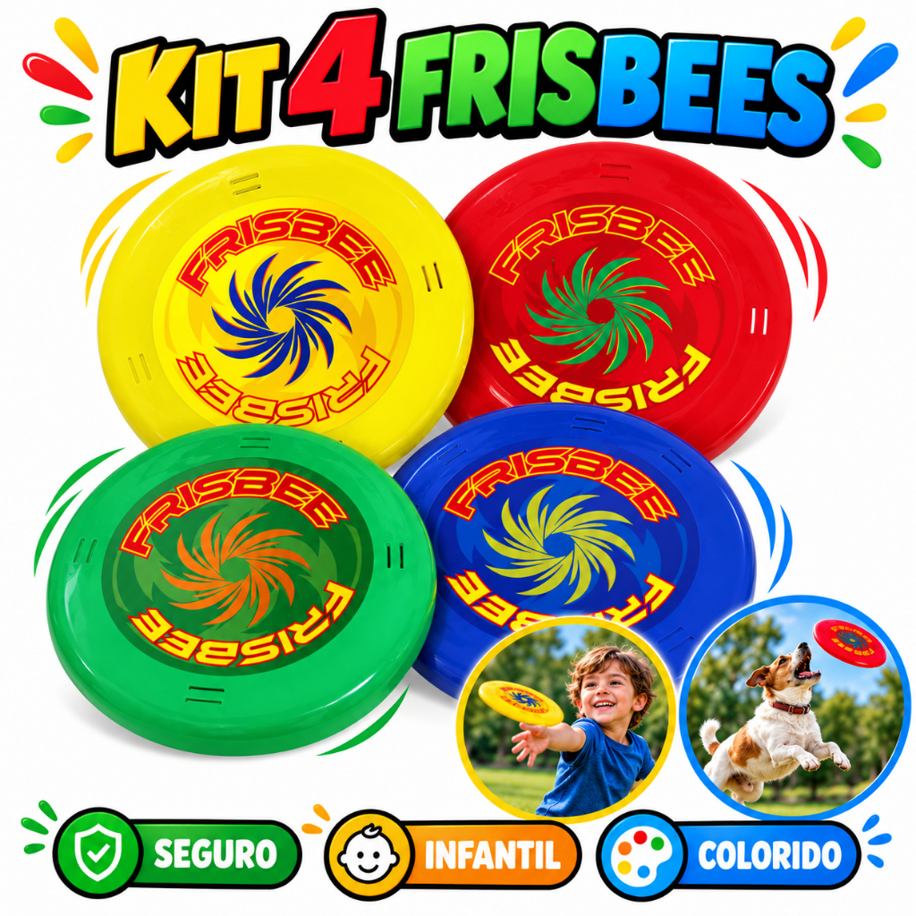 Frisbee Brinquedo Bumerangue Infantil Disco Praia Campo Pet