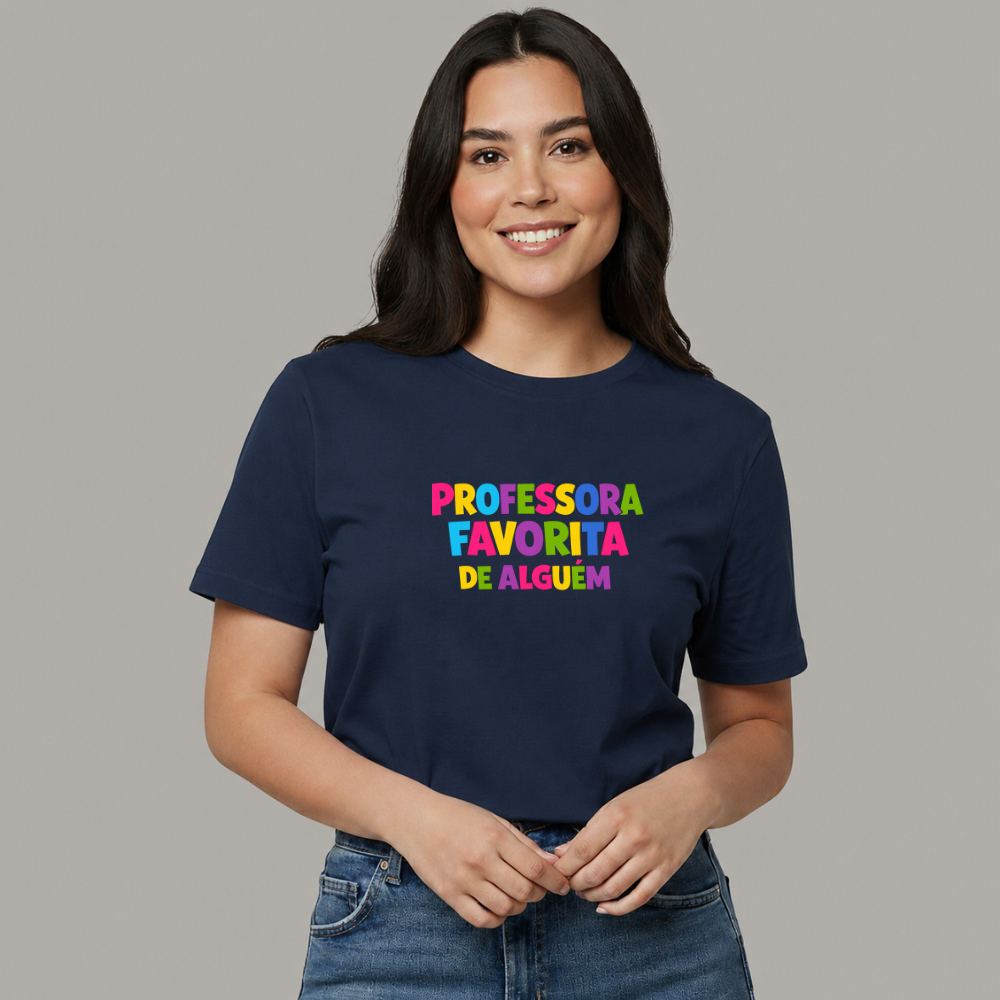 Camiseta Blusa T Shirt Feminina Estampada Professora Engraçada Educação Pedagogia 100% Algodão