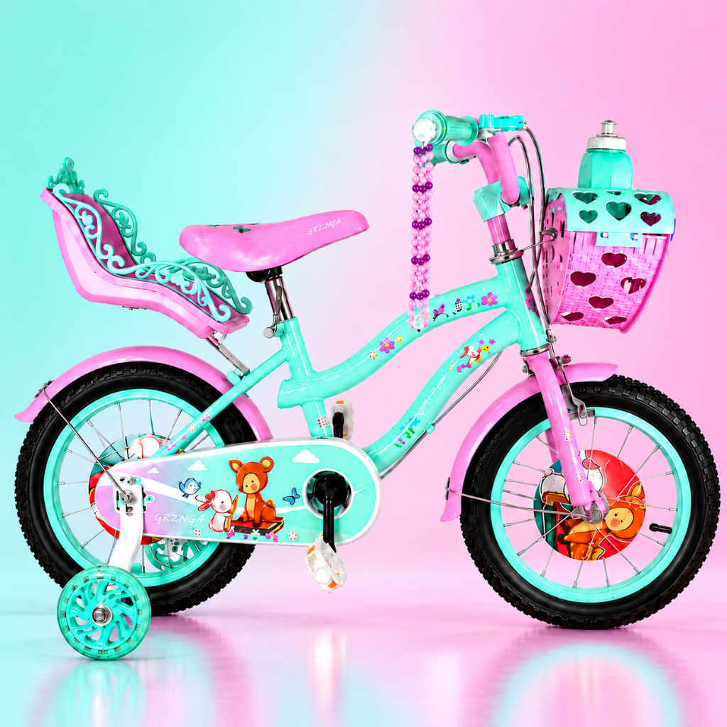 Bicicleta Infantil Verde Menina Aro 16 Lovers 1 Led Premium