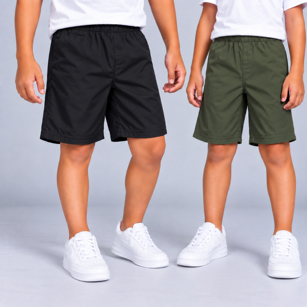 Kit 2 Short Bermuda Infantil Juvenil Tactel Sortido Menino Praia Verão Calor
