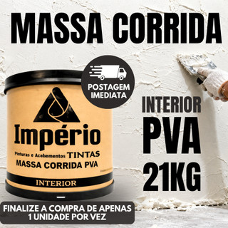 Massa Corrida PVA Revestimento 21kg 1,4kg Acabamento Nivelador Fácil Aplicação parede