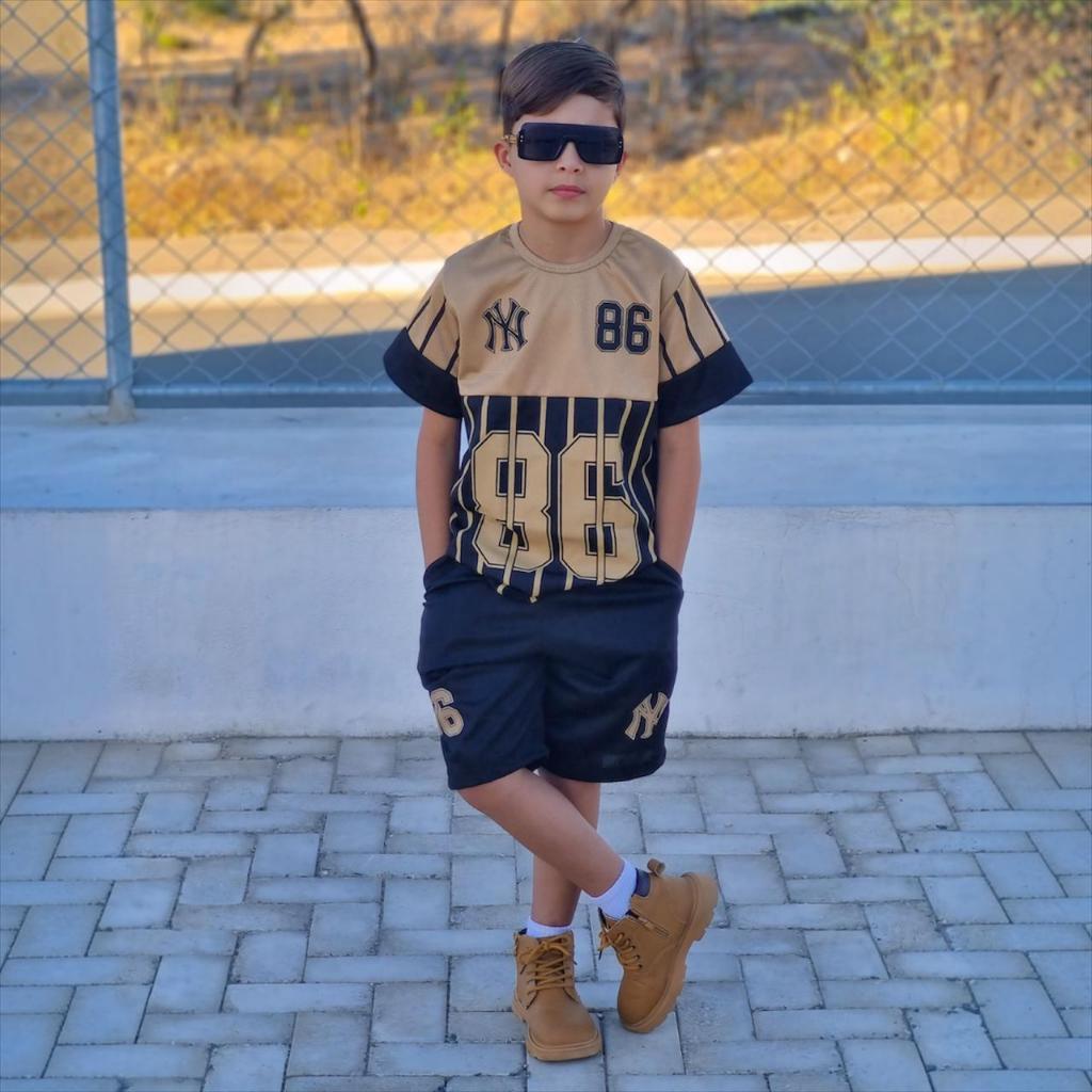 Conjunto Infantil Masculino Dryfit Verao 2 a 14 anos