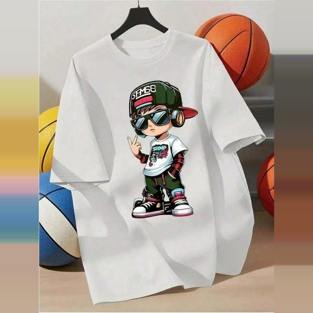 Camiseta Casual E Colorida Infantil Manga Curta E Simples Adequado Para Crianças 100% Algodão Estampada Envio Imediato