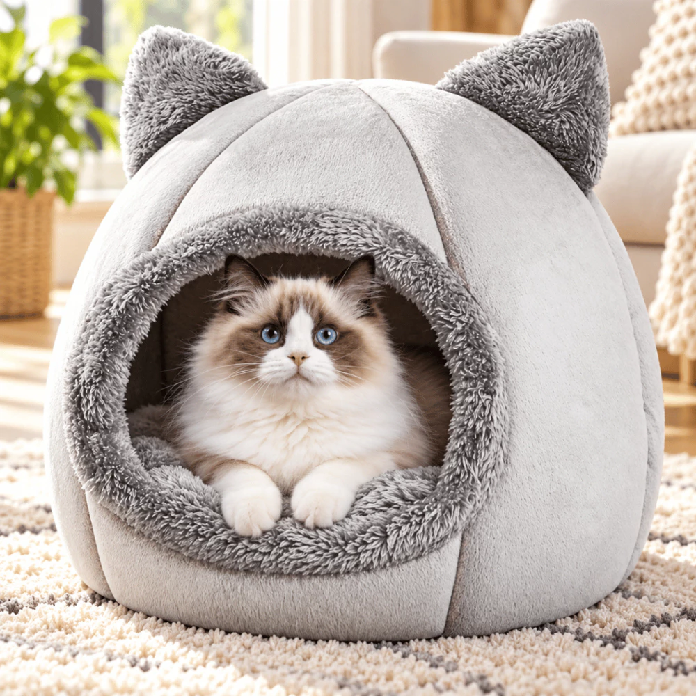 Casinha Cama Toca Tenda Gato Cães Cachorro Iglu Impermeável Lavável Pet Luxo Premium Pet Shop