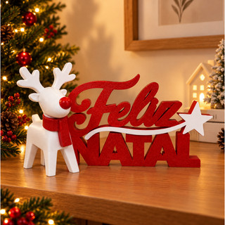 Decoração de Natal Enfeite Natalino Feliz Natal