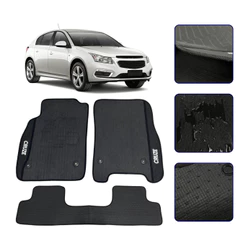 Jogo de Tapete Emborrachado para Cruze Hatch e Sedan 2011 a 2016 Kit Premium