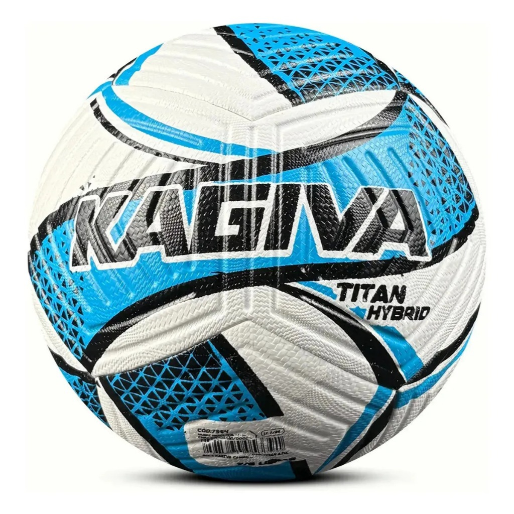 Bola Futebol de Campo Society Kagiva Usee Brasil Titan Hybrid Azul para Jogos e Treinos Esportivos