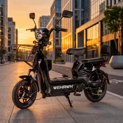 Bicicleta Scooter Elétrica 600W Bike WeHawk WX-03 Basket – Bateria Chumbo 48V 12Ah Removível Autopropelido