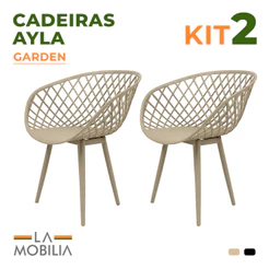 Kit 2 Cadeiras Ayla Garden Polipropileno Sidera Clarice