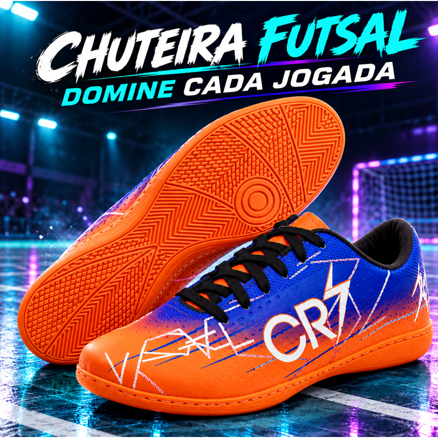 Chuteira Masculina de Salão Adulto 38 ao 43 Futebol Profissional Confortável e Estilosa Promoção