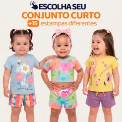 Escolha Seu Conjunto de Bebê Menina Infantil Feminino Verão Para Calor Roupa de Bebê Feminina Tamanho 1 Ao 8 L02