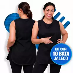 Kit com 10 Jaleco Avental Bata Uniforme Casa Domestica Restaurante Cozinha