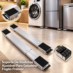 Suporte De Rodinhas Ajustável Para Geladeira Fogão Freezer