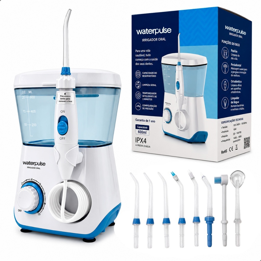 Irrigador Oral Waterpulse Limpeza Bucal WP31 WP61 e WP62 Profunda e Tecnologia Avançada