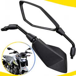 Retrovisor Mini Z400 Haste Curta Rosca 10mm Honda Kawasaki Suzuki (Par)