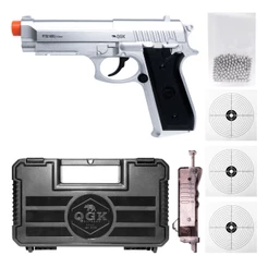 PISTOLA AIRGUN PT92 SILVER NBB 4,5MM QGK +MALETA+ESFERA+ALVOS