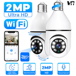 Câmera de Segurança Lâmpada WiFi e 4G Giratória 360° Full HD Visão Noturna Com Microfone 8177