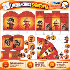 Kit Festa 180/90 Itens Personalizados Lembrancinhas Zezé dos Incríveis