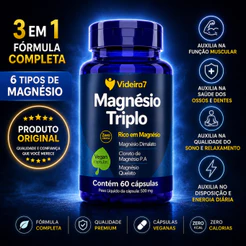TriploMag Magnésio Cloreto de Magnésio P.A Dimalato e Quelato - VIDNUTRI
