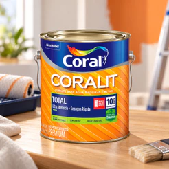 Tinta Esmalte Coralit Total Para Madeira E Metais 3,6l Coral Tinta Coralit Base Agua Tinta Esmalte Premium Brilhante