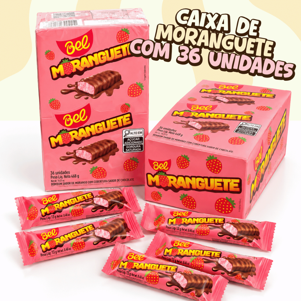 Chocolate Moranguete 468g C/36 Unidades 13g Bel