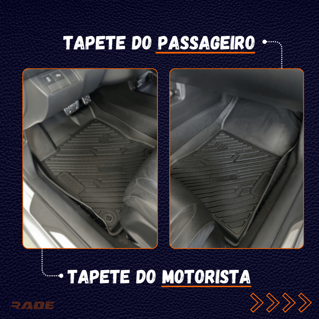 Tapete Bandeja 3D para Ora 3 2024 25 26 2027 com Bordas Elevadas Concha - Linha Premium — imagem 2 de 2