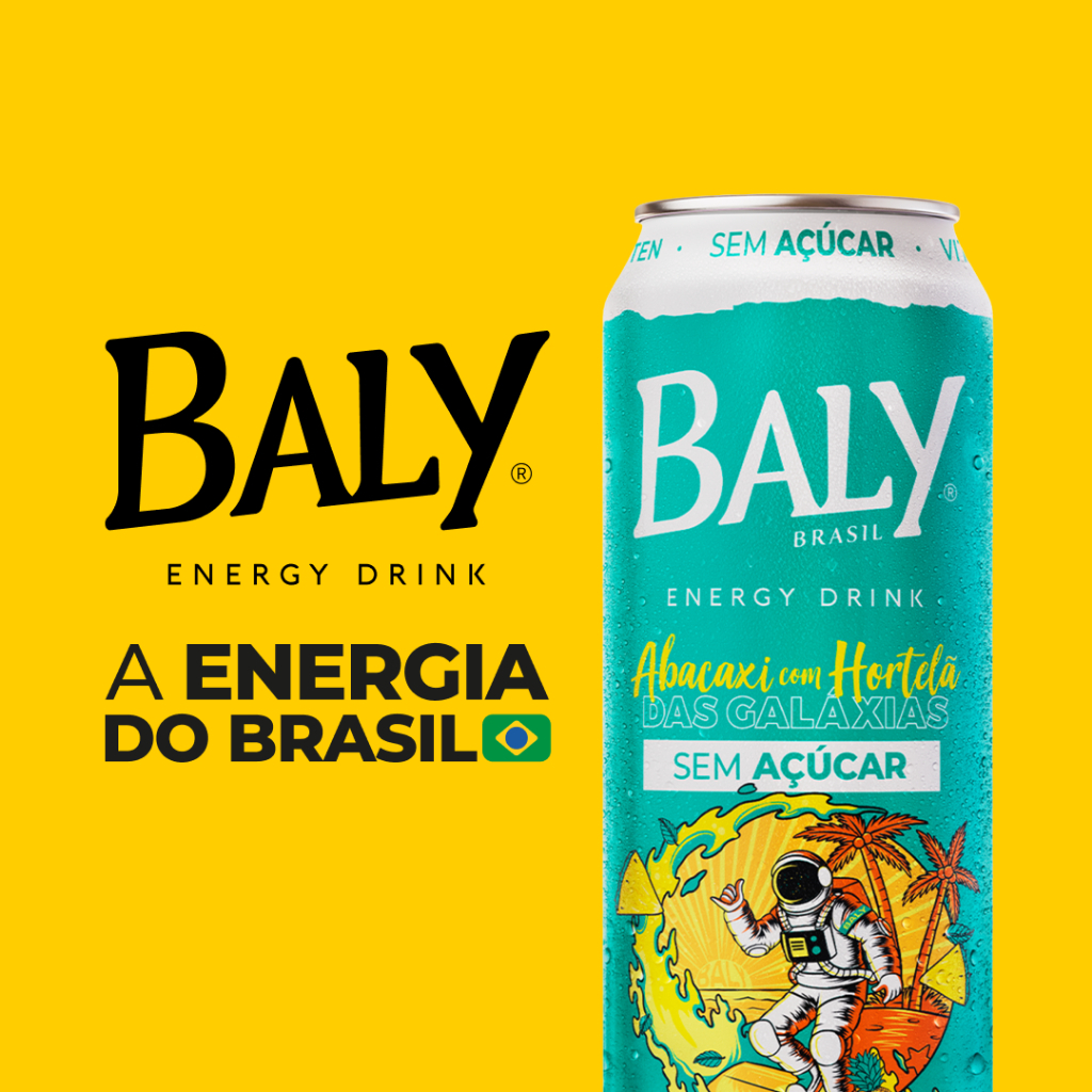 Energético Baly Abacaxi e Hortelã Sem Açúcar 473ml Pack 6 Latas — imagem 2 de 2