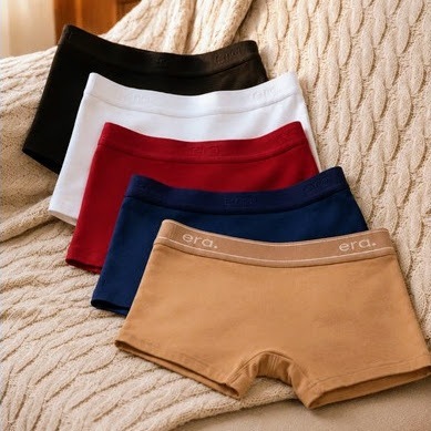5 Calcinhas Box Shorts Adulto Lingerie Calesson Alta Larga