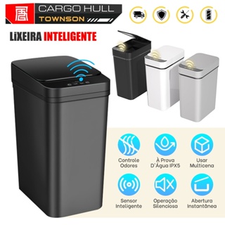 Lixeira com Sensor Automático Inteligente Para Sala Banheiro Cozinha 13 Litros em Oferta na Shopee