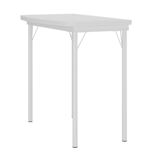 Mesa Dobrável Tampo Branco Tubos Brancos Carraro em Oferta na Shopee