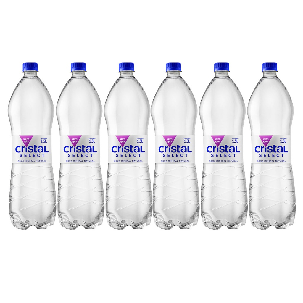 Cristal Select  Agua Sem Gás 1,5Lt - Fardo 6 Unidades
