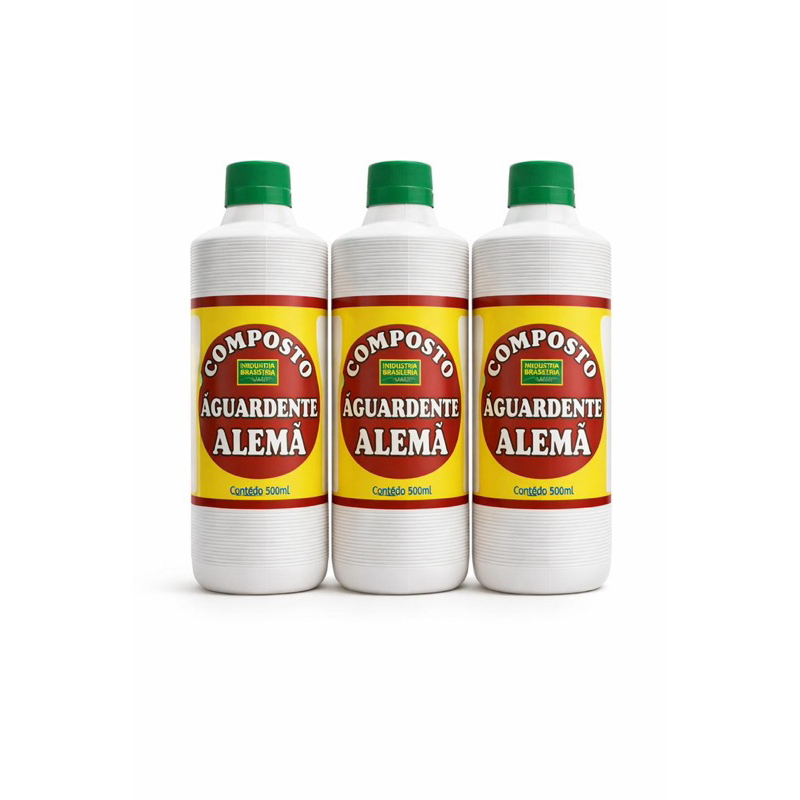 kit 3 un Composto/aguardente/alemã/ 500ml em Oferta na Shopee